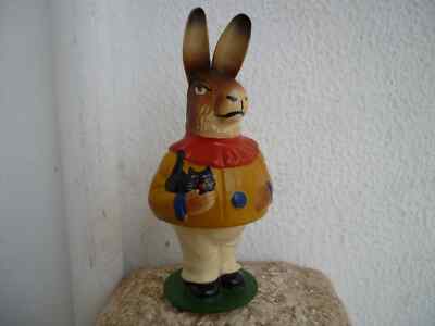 Deutscher, Osterhase, Hase hält Katze, abnehmbarer Rock, Süßigkeitenbox, Pappmache