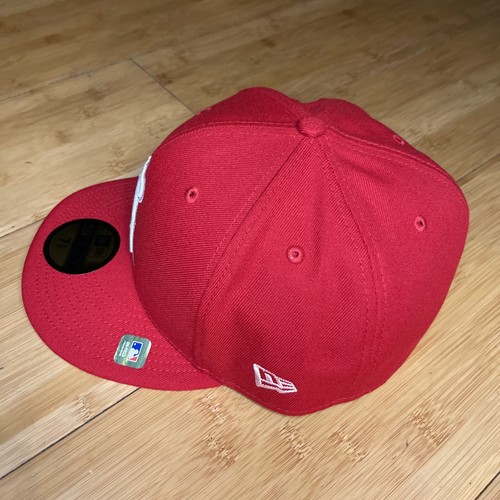 New Era 59FIFTY On-Field Los Angeles Angels LA Mother's Day Red Fitted 7 3/4 Hat - Picture 4 of 13