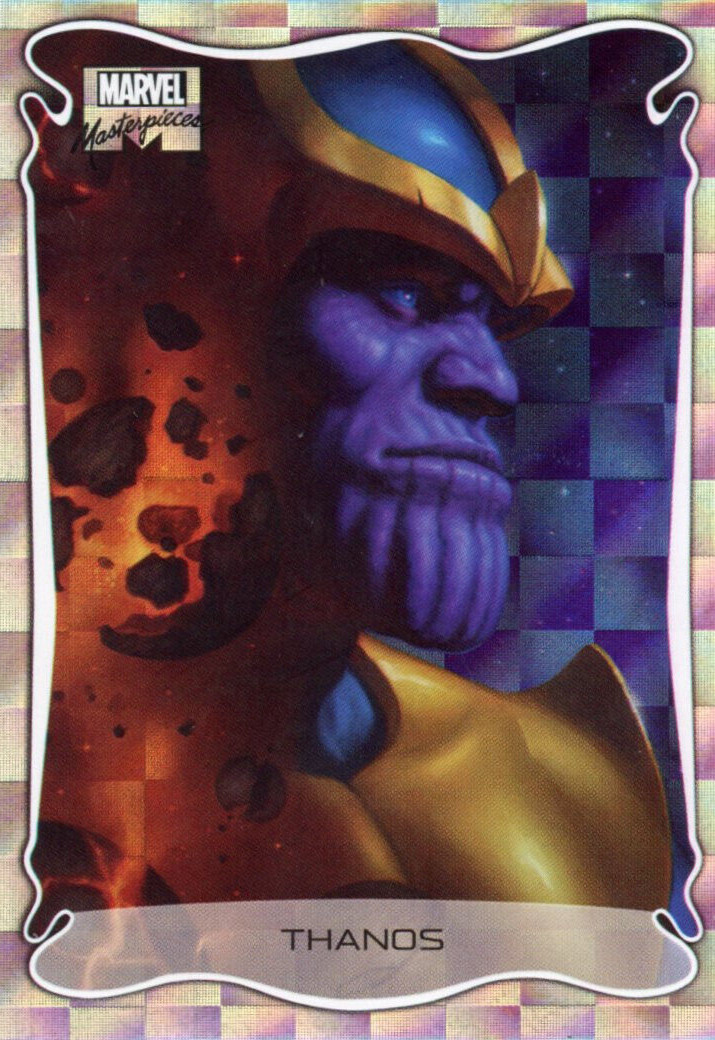 2022 Marvel Masterpieces CHECKERBOARD HOLOFOIL - Thanos #8 of 20