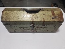 Vintage Simonsen Metal Fishing Tackle Box Rusty USA Made True Vintage Look