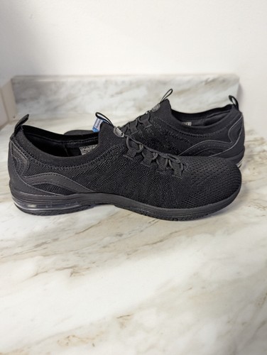 Skechers Black Active-Air Slip-on Water-Resistant Sneakers Shoes 100632/BBK - Picture 5 of 12