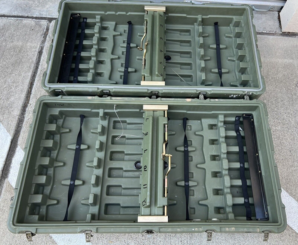 本物米軍ライフルケース ペリカン ミリタリー 外寸約W120×D42×H23cm Pelican Hardigg US Military Weapons Transport Storage 12