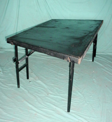 Midwest Folding Products Black Metal Frame Black Hardboard Top ...