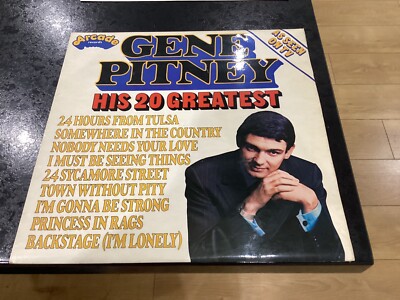 GENE PITNEY : His 20 Greatest - Arcade 1976 UK LP, EX vinyl, Tusla / Gotten Hold