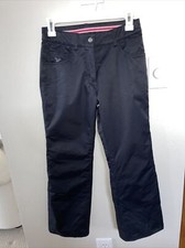 Fera Girl 12 Black Flare Ski Pants Snowpants Solid Pre Owned EUC S47