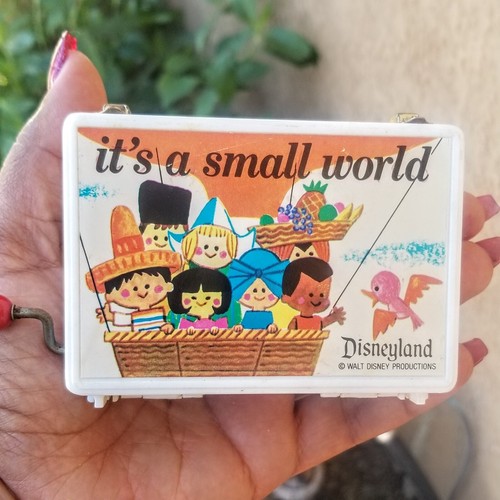 Vintage It's a Small World eingestellte musikalische Kurbelbox #01120032 hergestellt in Japan - Bild 1 von 10