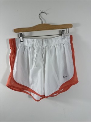 Nike Tempo Dri-FIT Women's Athletic Shorts L White Orange HM6096-101