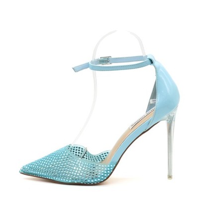 Steve Madden Damen Sandalen EU 38,5 ALISHA- Türkis Kunstleder Kunststoff Heels