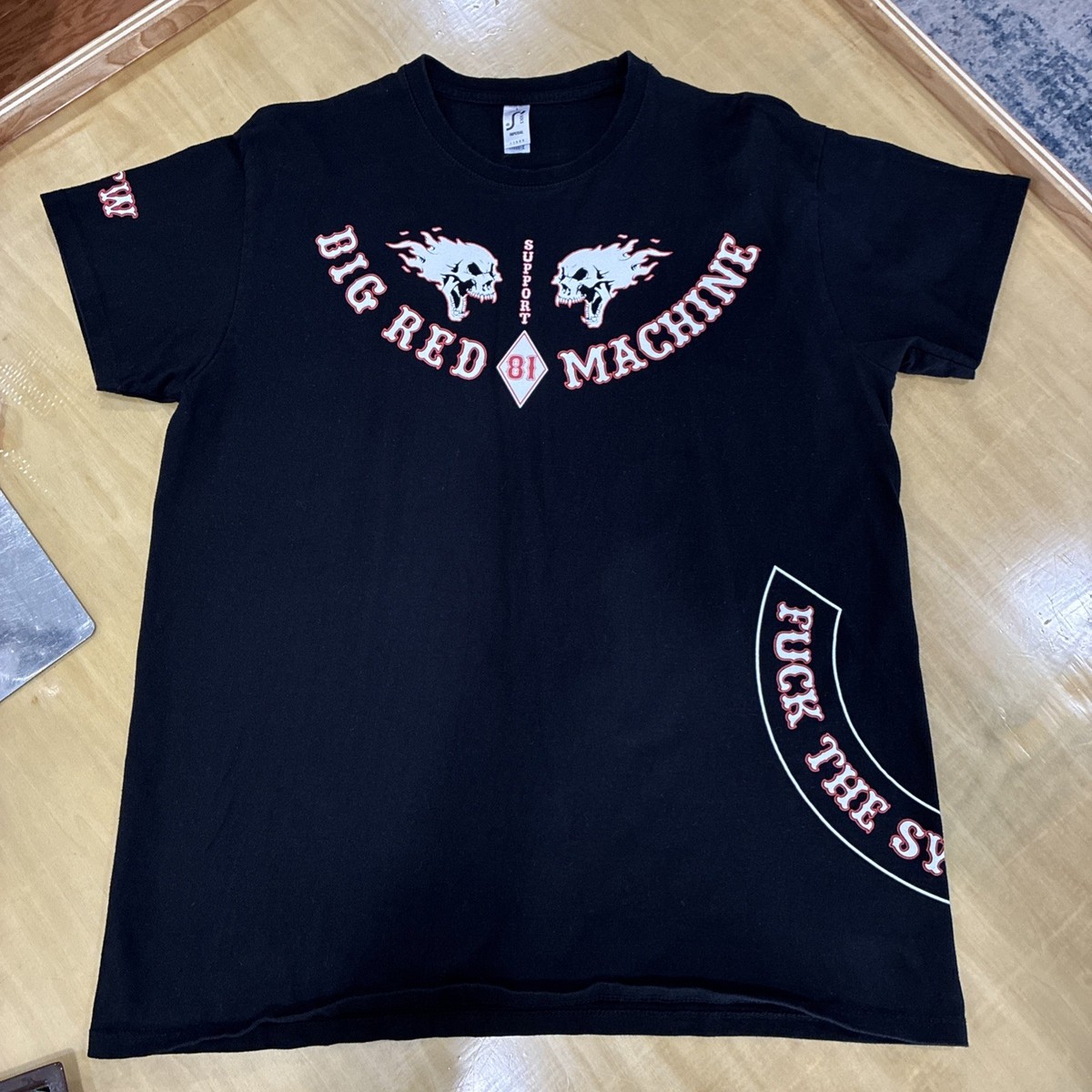 Hells Angel Support Your Local 81 Big Red Machine From Germany