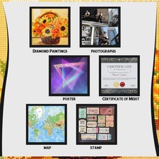 4 Pack Diamond Painting Frames Magnetic Diamond Art Frames Self Adhesive for Pai