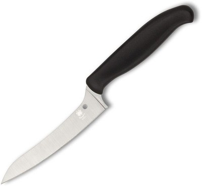 Spyderco Z-Cut Knife Kitchen Cutlery Black Plain Edge BD1N Stainless - K14PBK