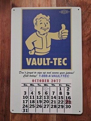 Blechschild 20x30 CM Fallout Vault Boy Vault Tec Gaming Serie Neu 