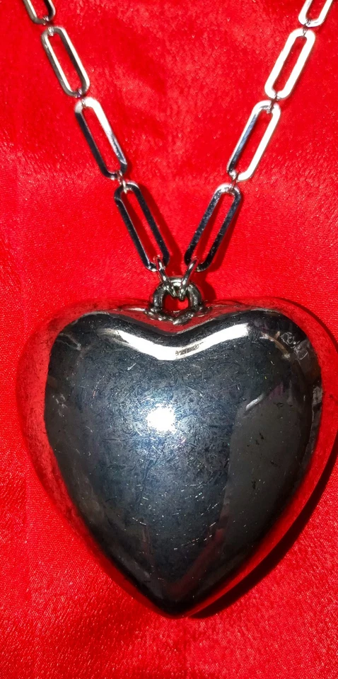 Collar Colgante Corazón Free People Spektor en Plata Nuevo con Etiquetas Grueso Retro 87836961 Foto 2 de 4