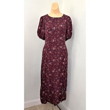 Old Navy Womens Puff Sleeve Maxi Dress Medium Cottage Coquette Dainty Indie