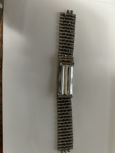 VINTAGE SEIKO BEADS OF RICE WATCH BAND SSTAINLES STEEL AND GOLD FILLED - Picture 6 of 13