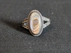 Vintage Signed 'JP' Abalone Shell Sterling Silver Ring Southwestern Sz 6 Estate