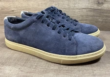 Allen Edmonds Canal Court Blue Suede Leather Sneakers Shoes Mens Size 9 D