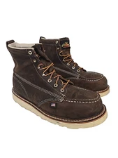 Thorogood Men's 6" Steel Toe Moc Toe Wedge Sole Boots (U.S.A.) 804-4575 10 2E