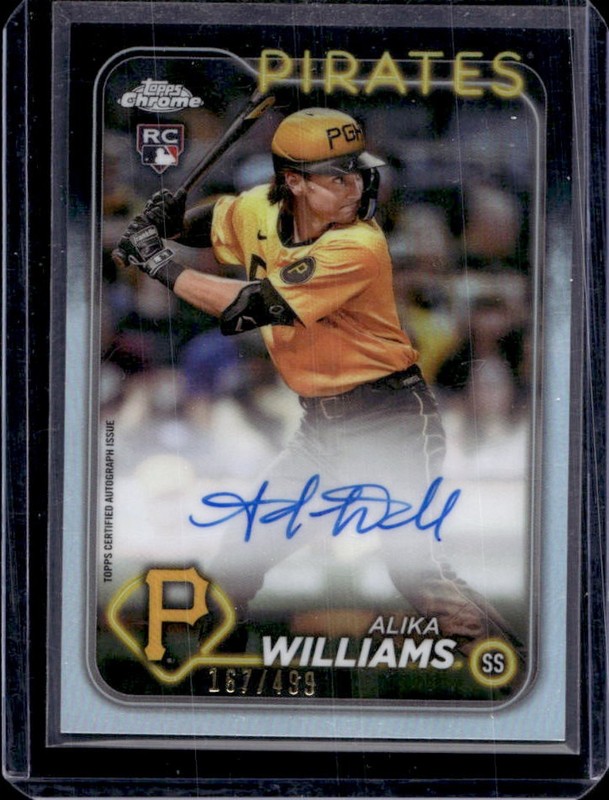 2024 Topps Chrome Alika Williams Auto RC Refractor #/499 Pirates Rookie