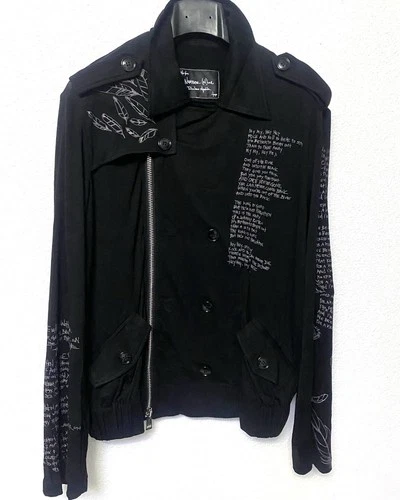 Number (N)ine Takahiro Miyashita Black Biker Jacket L  Zip/Button Pockets image 2