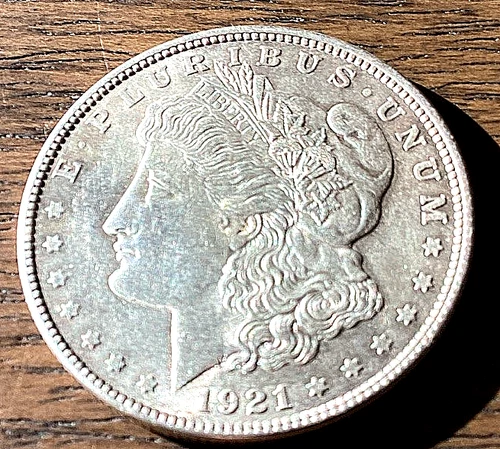 1921 morgan silver dollar AU condition