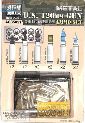 AFVAG35051 1:35 AFV Club US M256 120mm Ammo Set (for M1A1 M1A2 Abrams Tank)