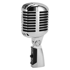 Retro Dynamic Vocal Microphone, Old Vintage Style Cardioid Microphone, Zinc All