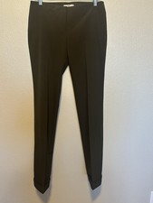 PRADA Women sz. 42 Brown Taupe Techno Stretch Straight Cuffed Pants Made Italy