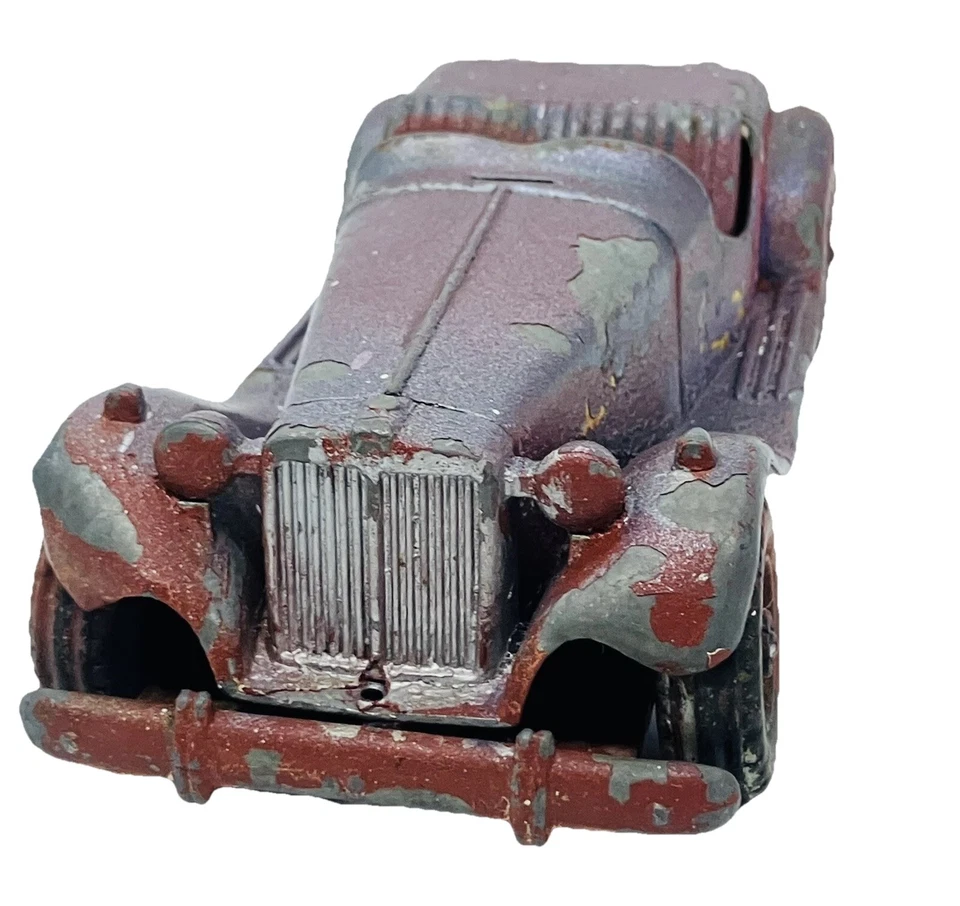 Juguete Hubley Kiddie 1950 - hierro fundido #485 MG Roadster - arte vintage (ver detalles) Foto 2 de 4