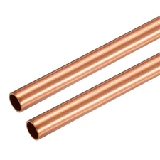 13mm OD x 0.5mm Wall Thickness x 410mm(16") Length Copper Round Tube(Pack of 2)