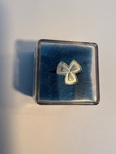 Vintage Sterling Silver Clover Pin - Sanwa Bank California Logo