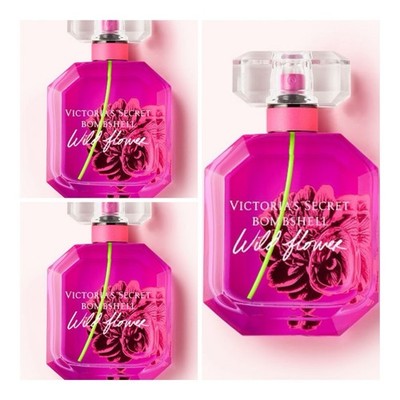 Victoria's Secret BOMBSHELL WILDFLOWER Eau de Parfum ~ 3.4 fl.oz. ( Lot of 3 )