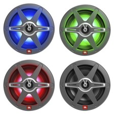 JBL 8" 450W Max 2-Way Multicolor LED Boat Speakers Qty 4 w/White, Gray Grilles