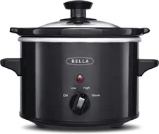 BELLA 1.5QT Slow Cooker Mini Crock Pot Compact Cooking for Small Meals