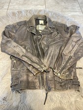 Diesel Men s Gray Biker Jacket XL Full Zip Zi...