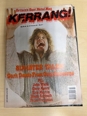 Kerrang! No. 114 - February 20-March 5 Ozzy cover, Tony Iommi, Gary Moore UK mag
