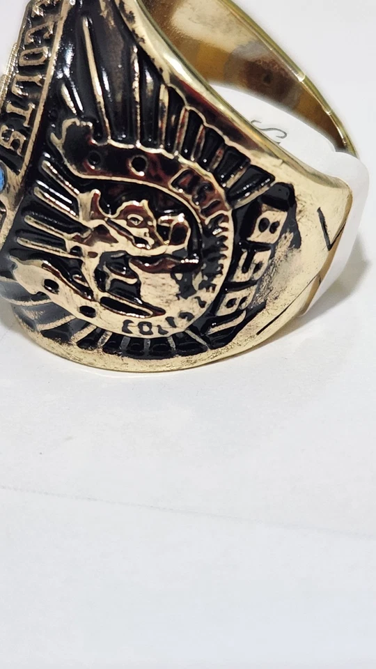 Baltimore Colts Championship Ring Superbowl 1958 featuring QB #19 Johnny Unitas - Image 2 of 4