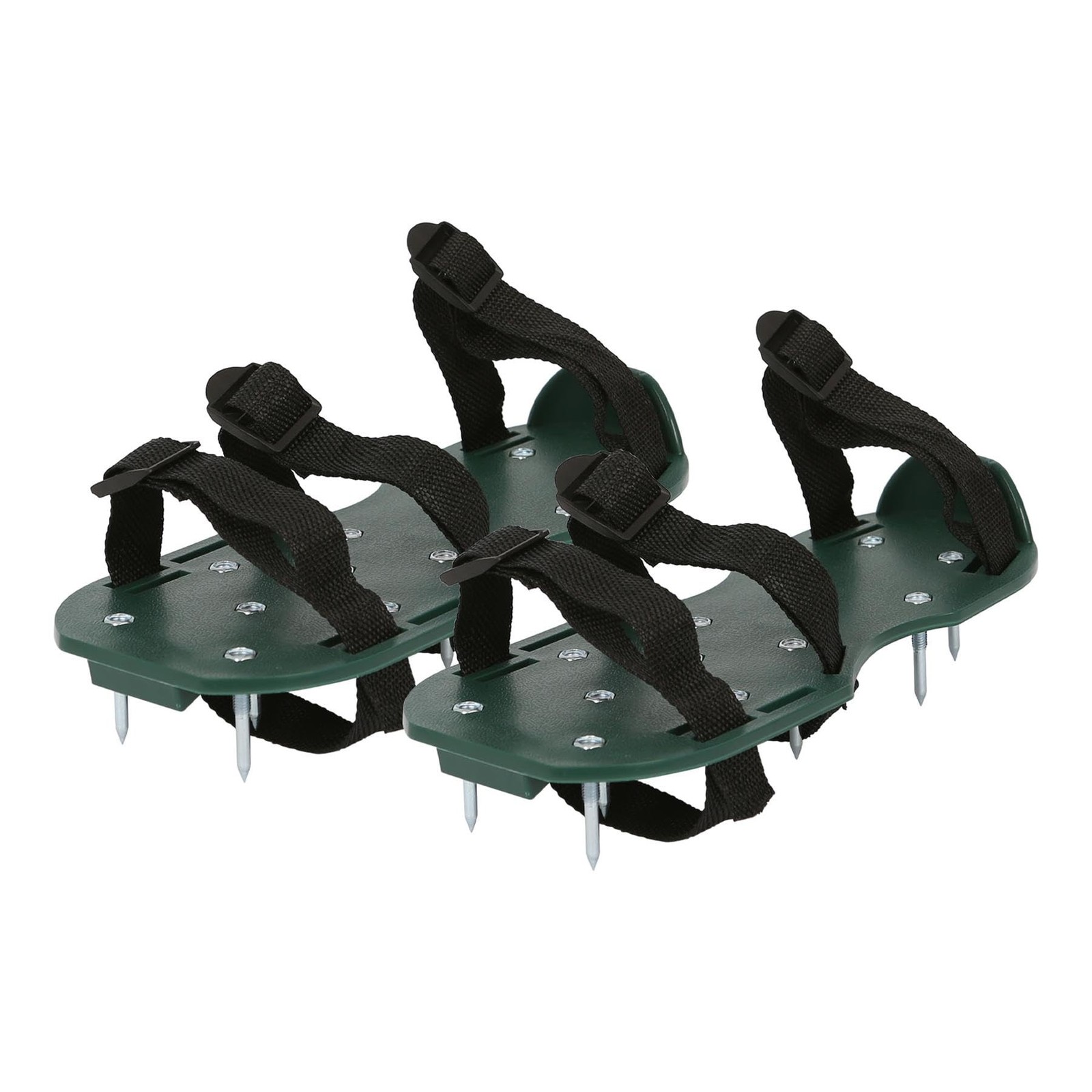 Harbour Housewares Lawn Aerator Shoes - Green - Steel Spikes - Adjustable Straps - Image 3