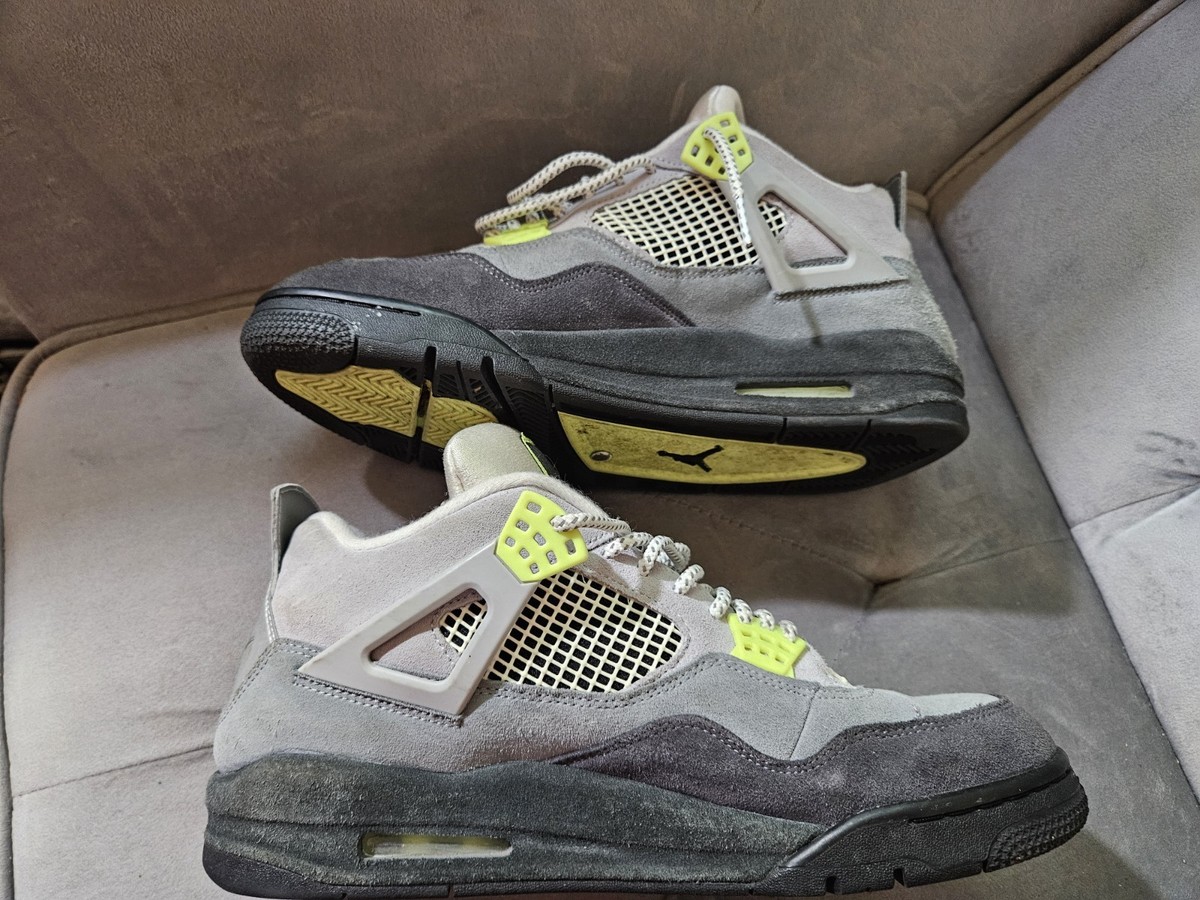 Size 11.5 - Air Jordan 4 SE Mid Neon 95 Retro Grey Authentic 