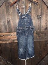Oshkosh B'gosh Blue Jean Bib Vintage Overalls Denim Pants Size 4T