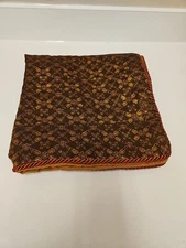 CROSCILL GALLERIA RED GOLD BROWN  EURO PILLOW SHAM 26X26 NEW