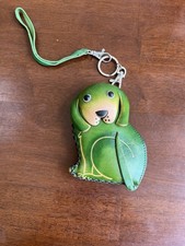 Dog Genuine Leather Handmade Crafted Animal Coin Purse Wristlet Wallet
