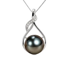 Tahitian Black Pearl Necklace   Gift for Wife, Mom, Anniversary, or Birthday