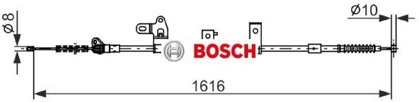 Bosch 1987482307 Seilzug FüR Feststellbremse Handbremsseil Bremsseil-image