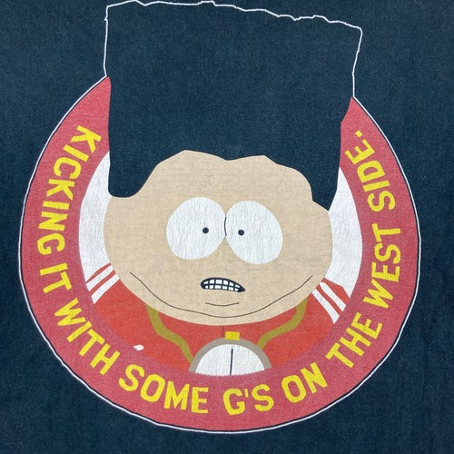 Vintage South Park Shirt Mens M Black 2003 Eric Cartman West Side Cartoon Y2K - Picture 3 of 12