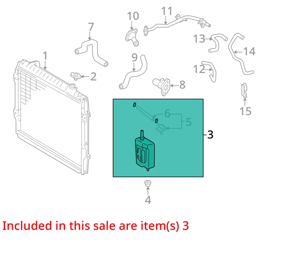 Toyota 4Runner 1998 botella de desbordamiento de refrigerante fabricante de equipos originales 154 k millas - LKQ419810037 Foto 4 de 4