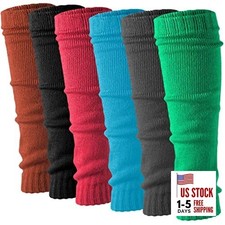 6 Pairs Leg Warmers for Women 80  s Knit Super Long One Size Assorted Knit 1