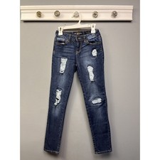 Lucky Brand Jeans Girls Size 12 Zoe Jegging Low Rise Denim Blue Elastic Waist