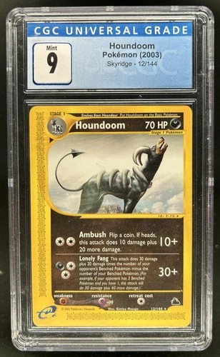 2003 Pokemon Skyridge Houndoom Rare #12/144 CGC 9 MINT