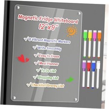 Acrylic Dry Erase Board Whiteboard for Fridge Meal Planner Menu Blank Memo